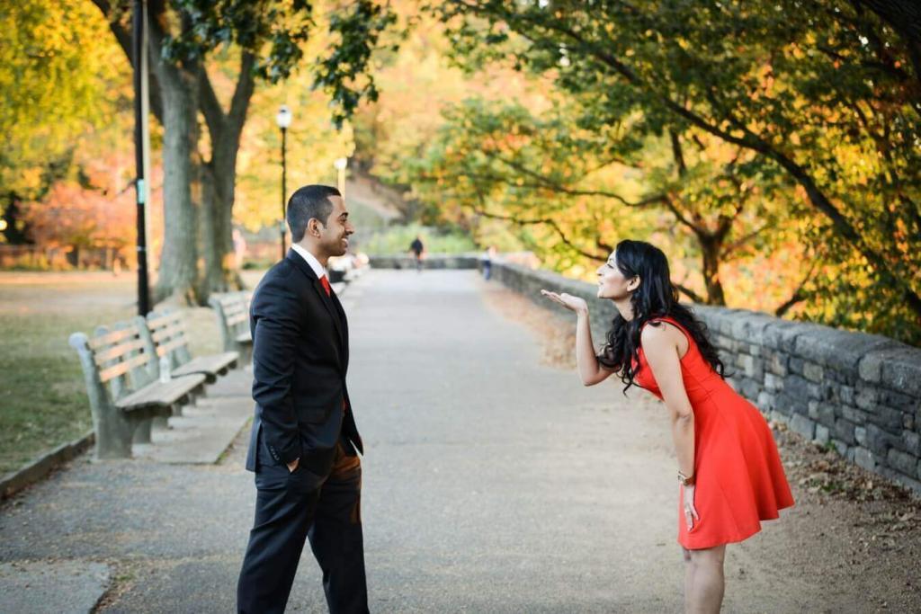 loving couple in the park