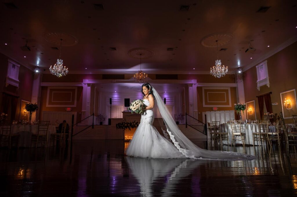 bride and groom at The Hamilton Manor, Hamilton Township, NJ
