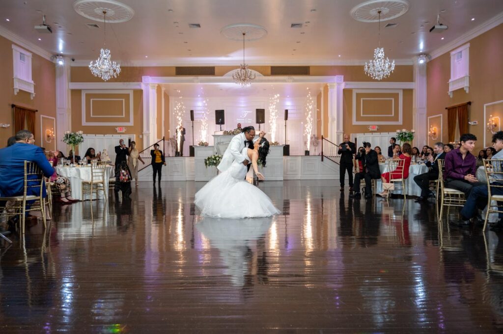 bride and groom at The Hamilton Manor, Hamilton Township, NJ
