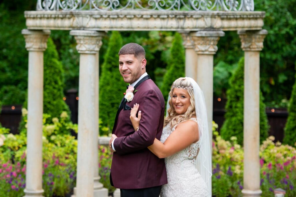 groom & bride at The Hamilton Manor, Hamilton Township, NJ