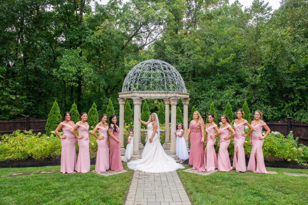 bride with guests at The Hamilton Manor, Hamilton Township, NJ