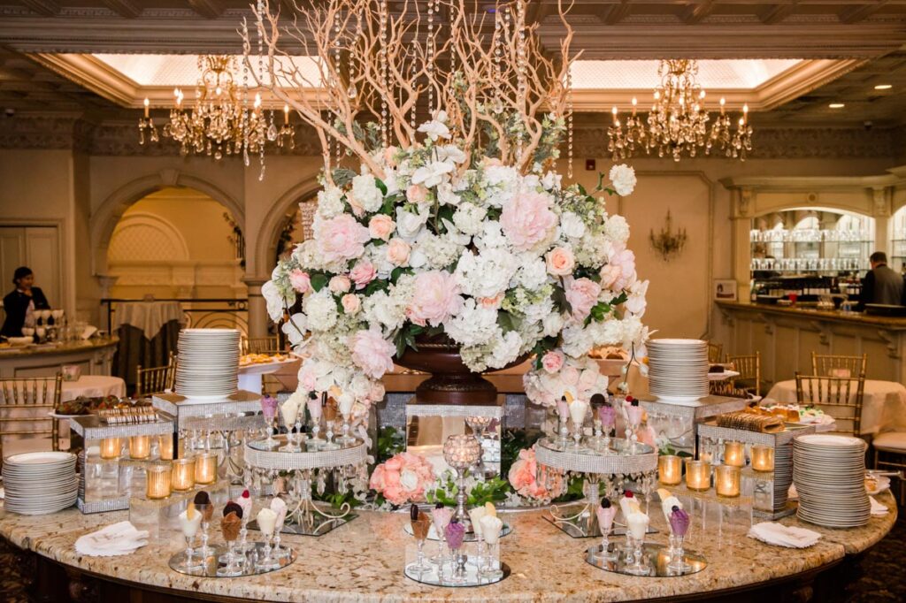 wedding decorations at The Park, Belleville, NJ