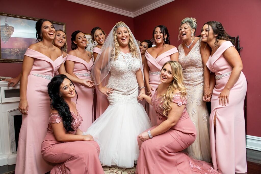 bride with her guests - The Hamilton Manor, Hamilton Township