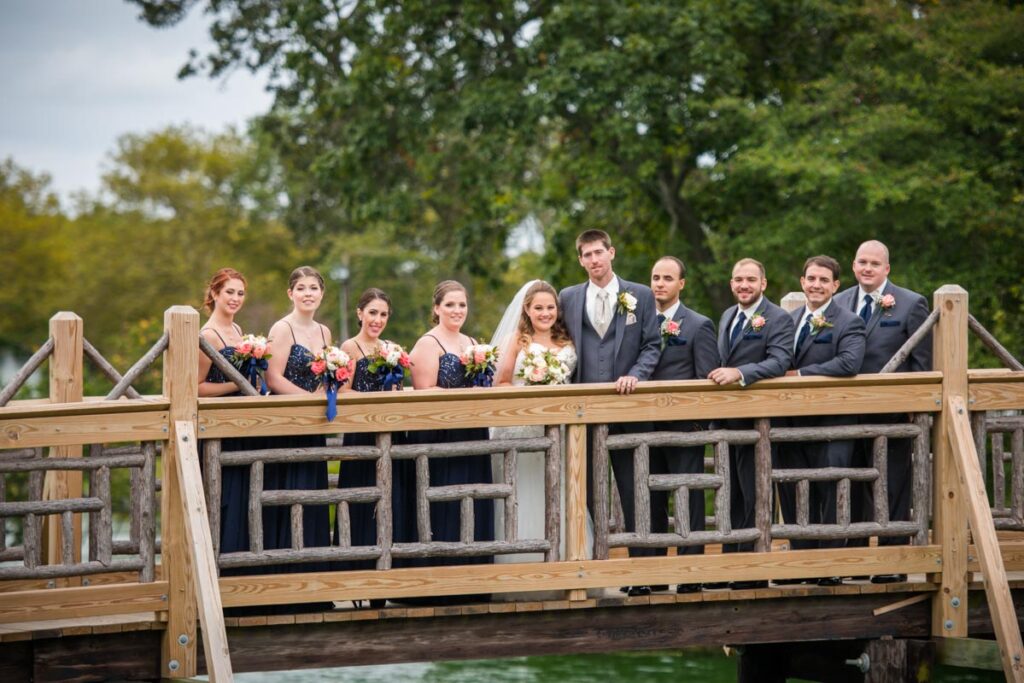 newlyweds with their friends at Spring Lake Manor, Spring Lake, New Jersey
