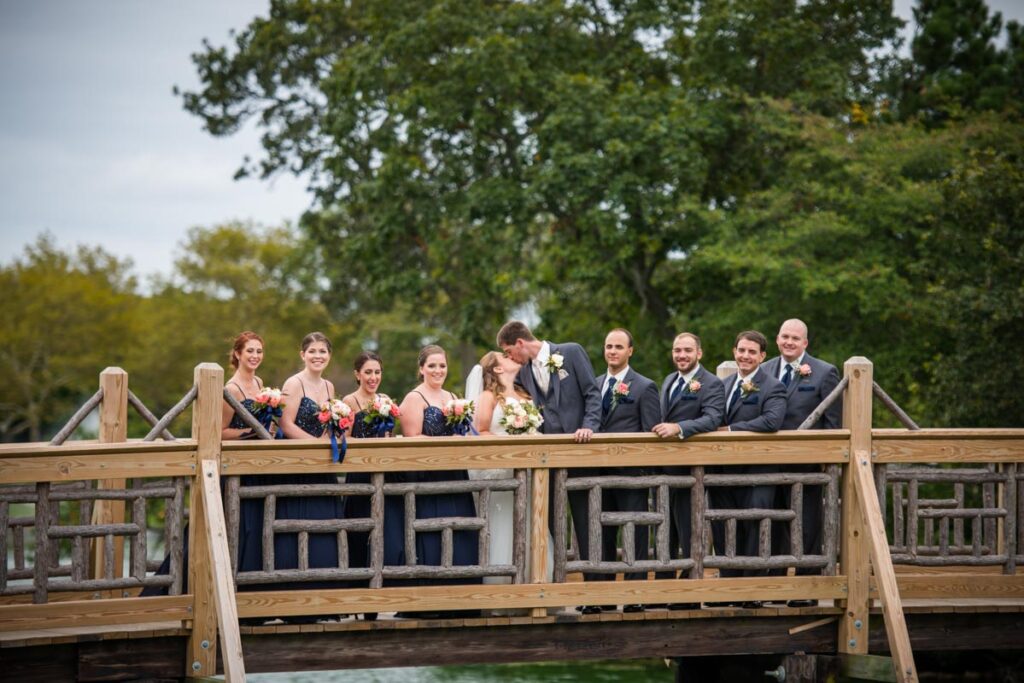 groom & bride with their friends at Spring Lake Manor, Spring Lake, New Jersey