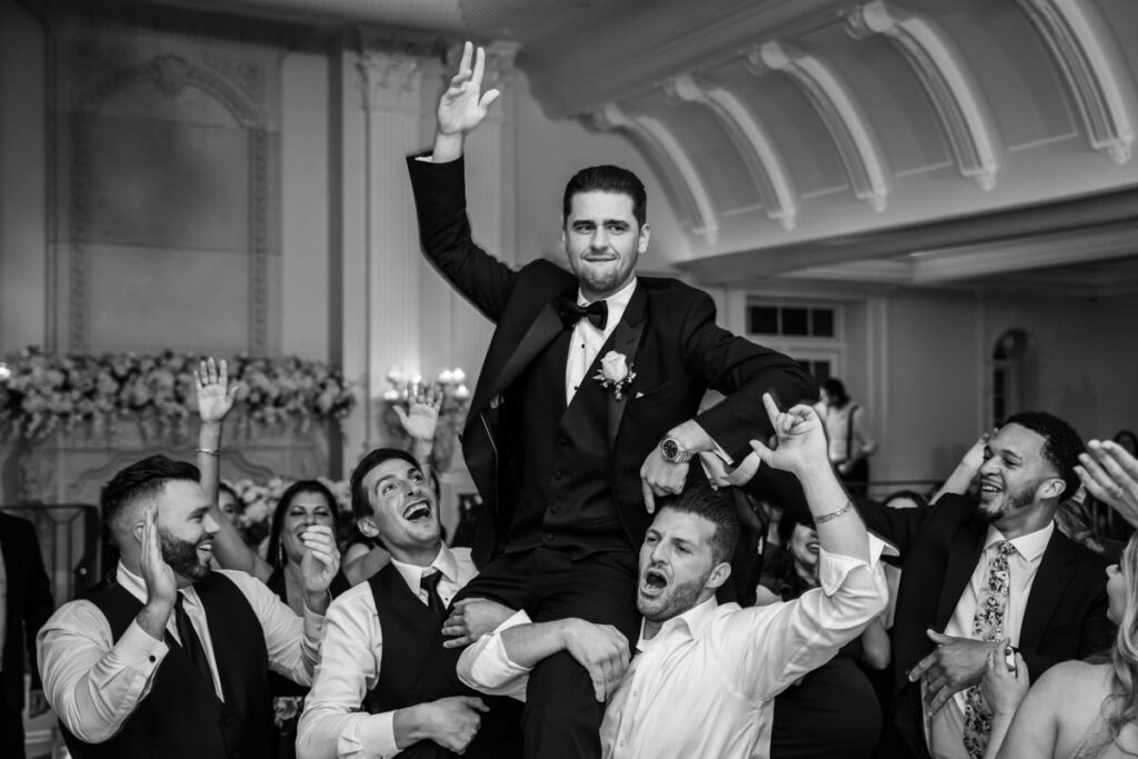 groom with his friends at The Park, Belleville, NJ