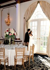 Lavish table setting at Crystal Plaza, Livingston, NJ