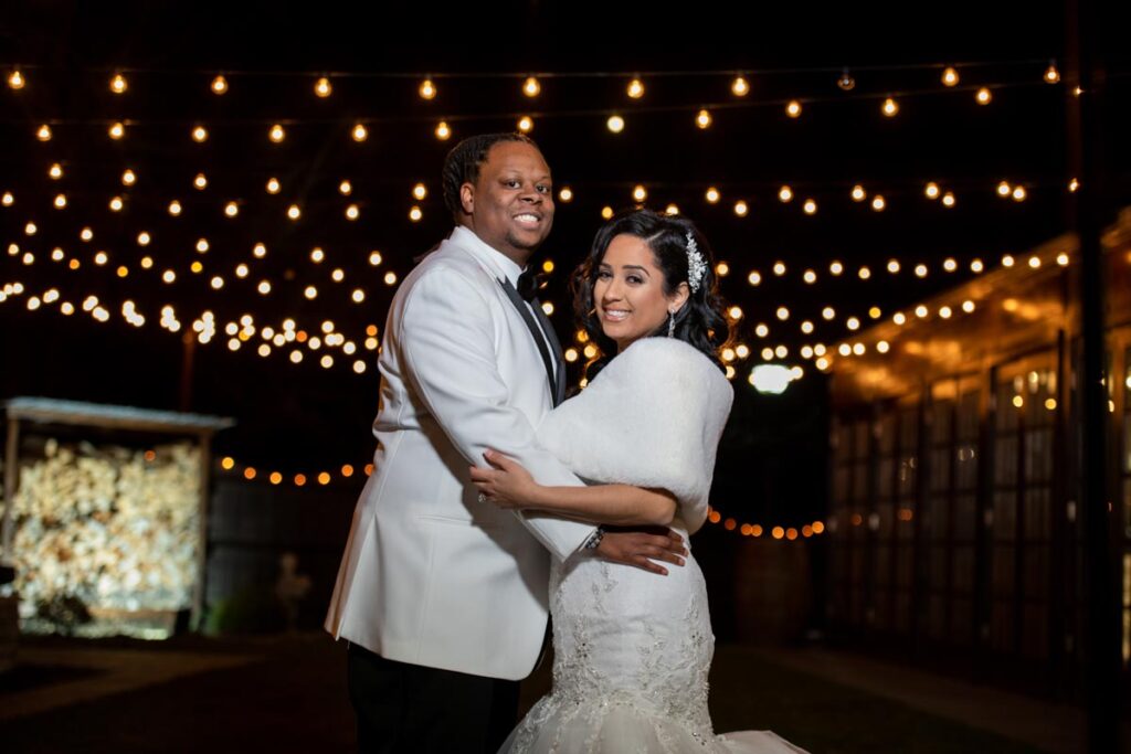bride & groom at The Hamilton Manor