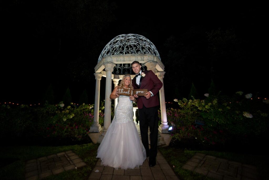 bride and groom at The Hamilton Manor
