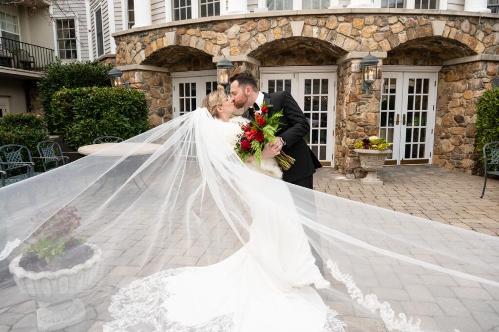 Newlyweds at Olde Mill Inn, Basking Ridge, NJ