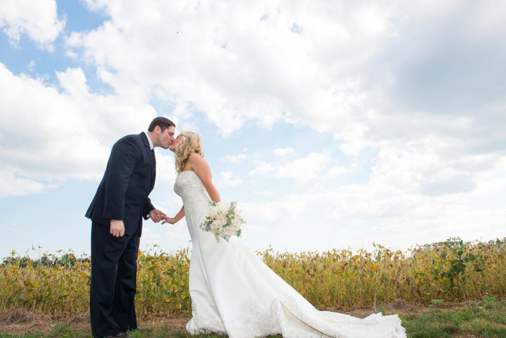 groom and bride at The Ashford Estate, Allentown, New Jersey