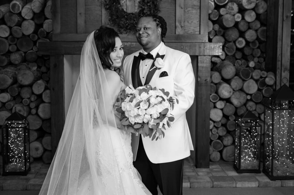 b&w pic of Marriage couple - The Hamilton Manor, Hamilton Township, New Jersey