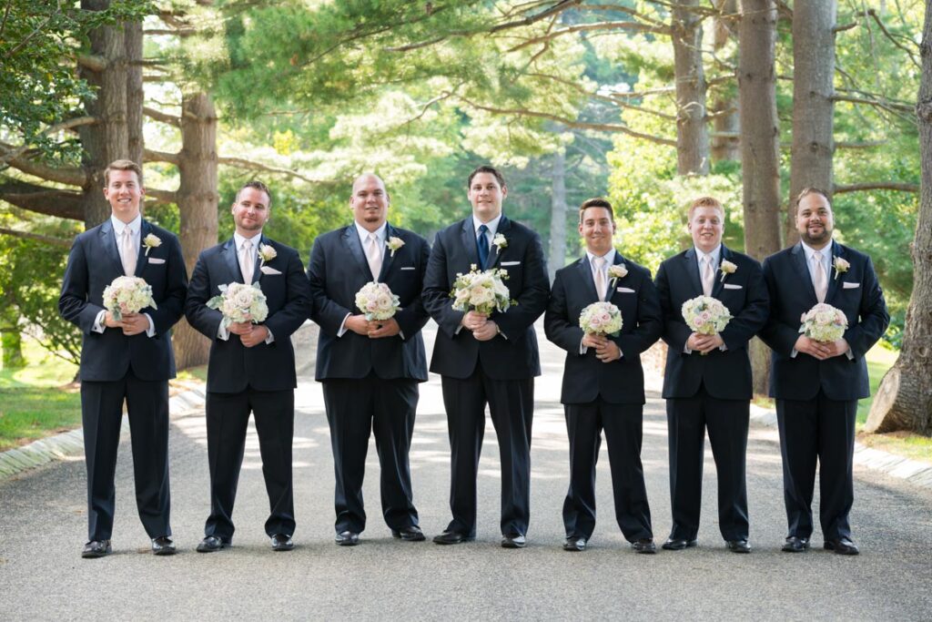guests with groom at The Ashford Estate, Allentown, NJ