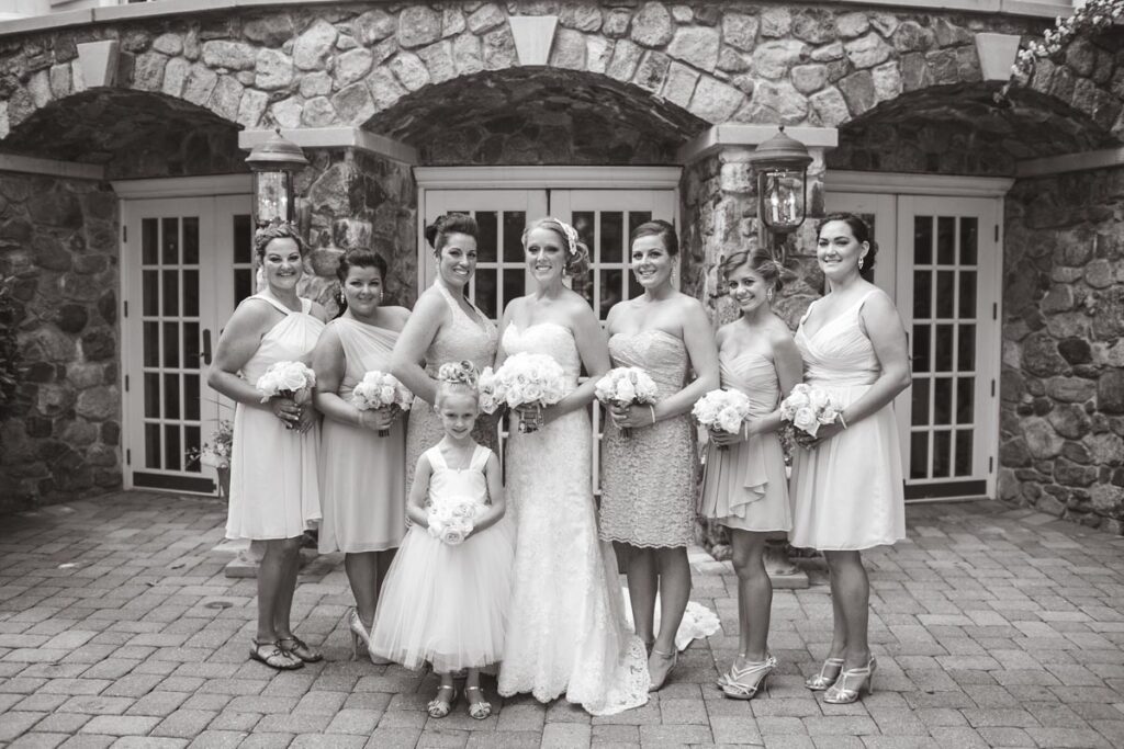 bride with her guests at Olde Mill Inn, Basking Ridge