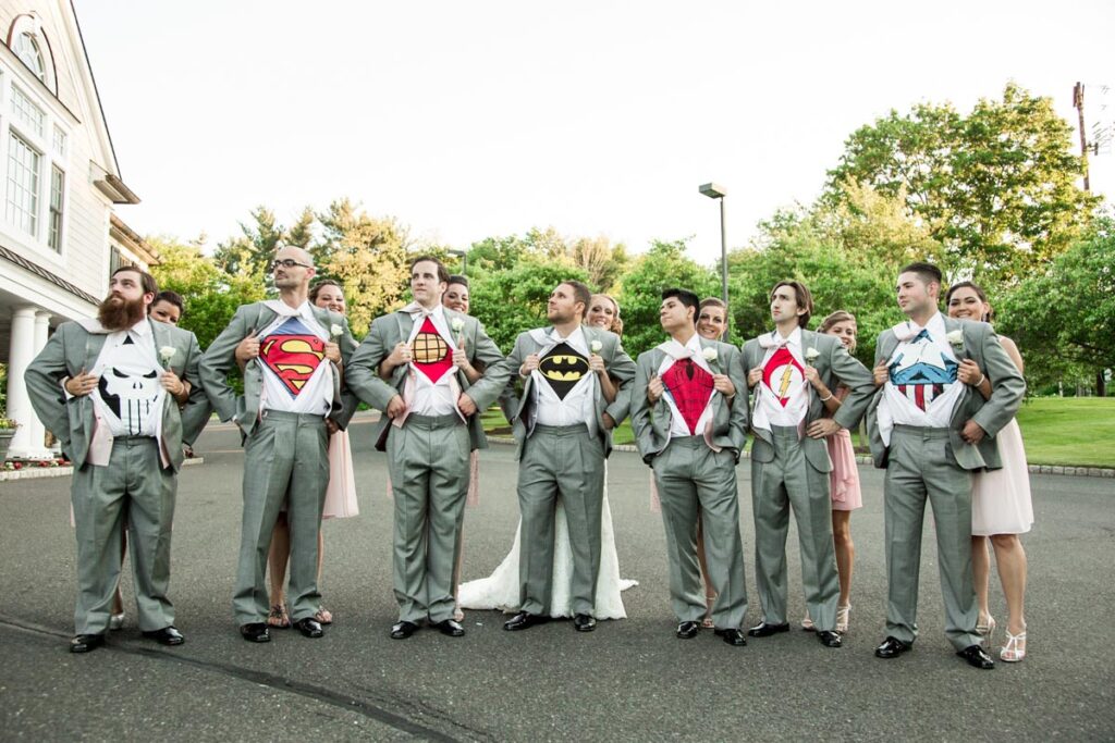 groom's guests at Olde Mill Inn, Basking Ridge