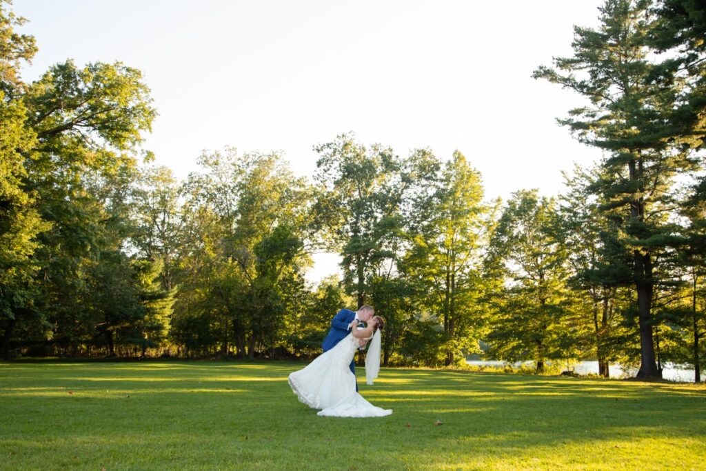 newlyweds together at The Estate at Farrington Lake, East Brunswick, NJ