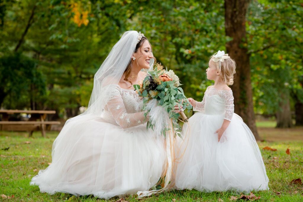 bride with a little girl East Brunswick, NJ