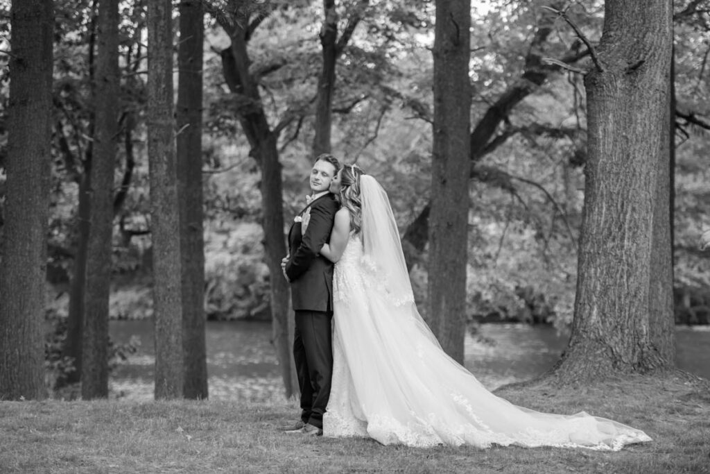 b&w photo of wedding couple East Brunswick, NJ
