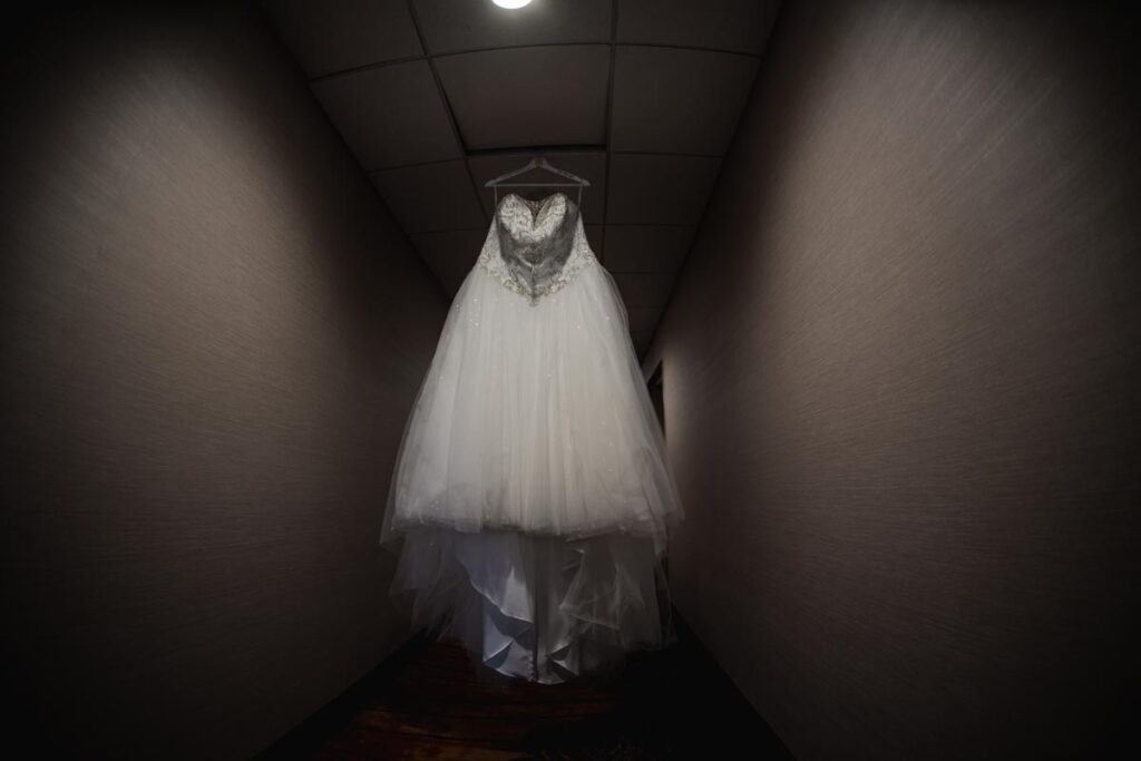 Bride’s dress detail, Spring Lake, NJ