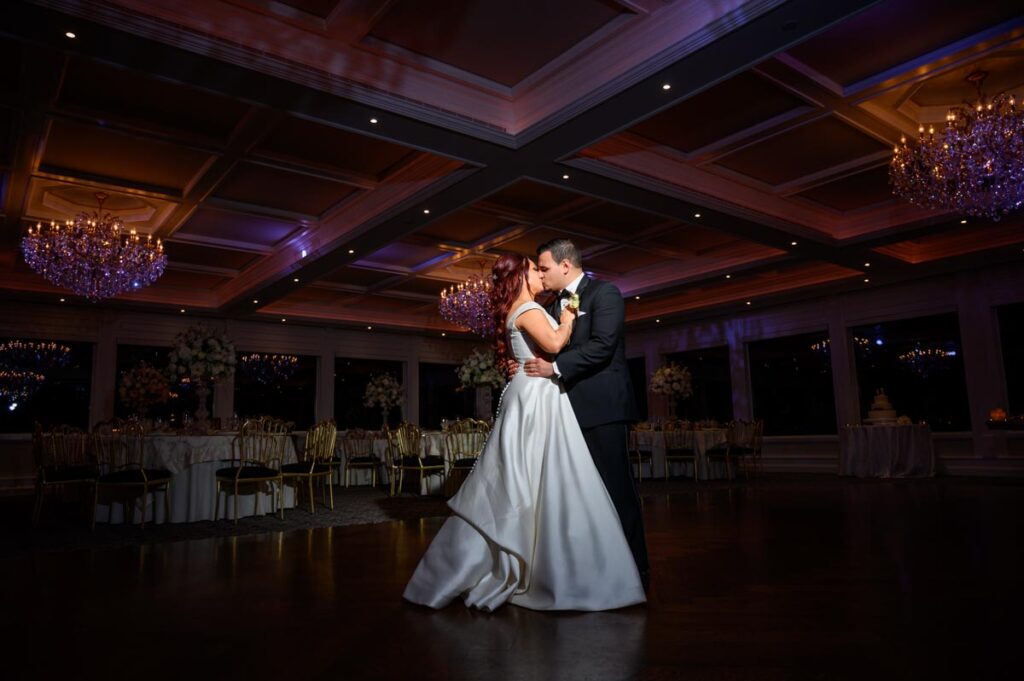 Couple dancing under lights, The Mill