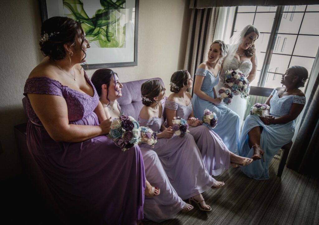 bride with her guests at The Mill Lakeside Manor, Spring Lake, NJ