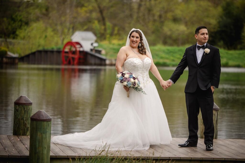 Couple walking by the lake, The Mill