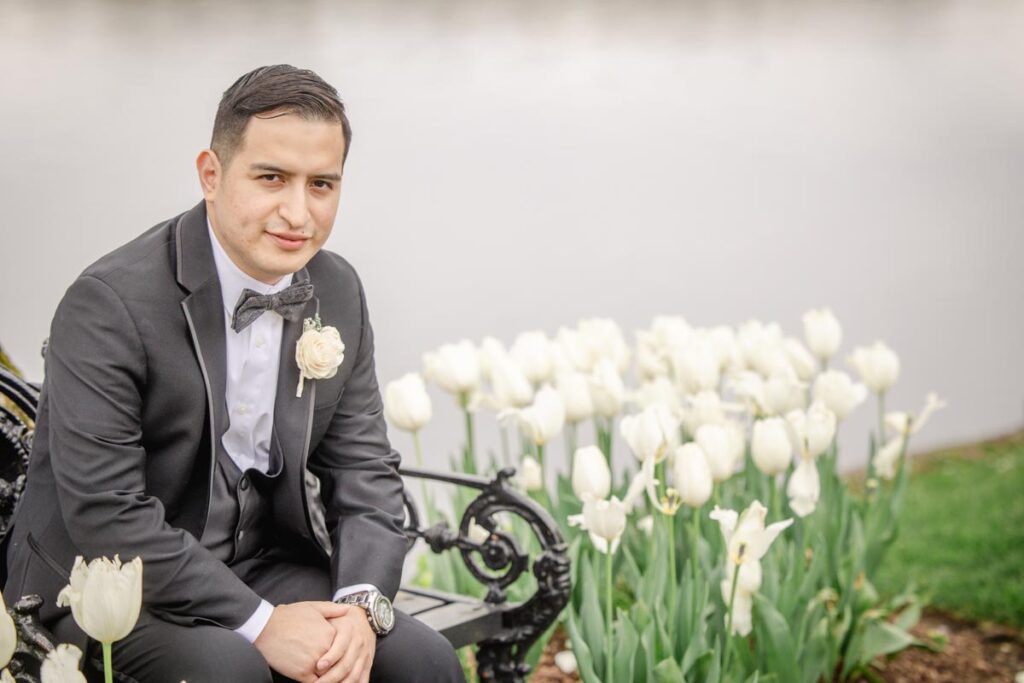 groom at The Mill Lakeside Manor, Spring Lake, NJ