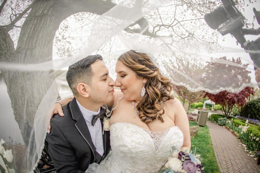Couple’s portrait in garden, Spring Lake