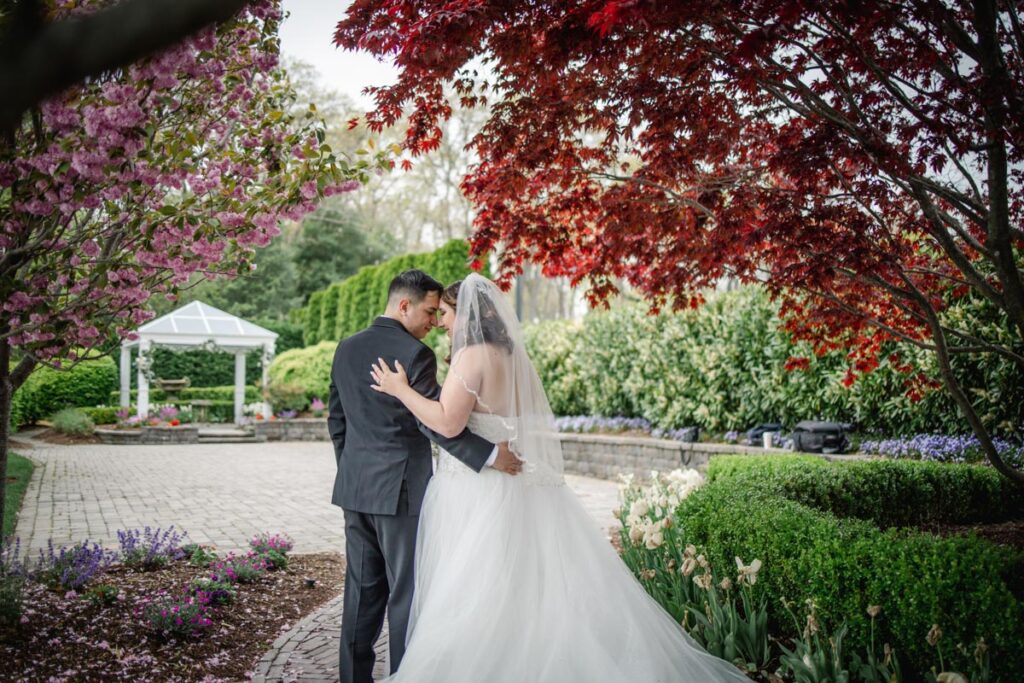 groom & bride at The Mill Lakeside Manor, Spring Lake, NJ