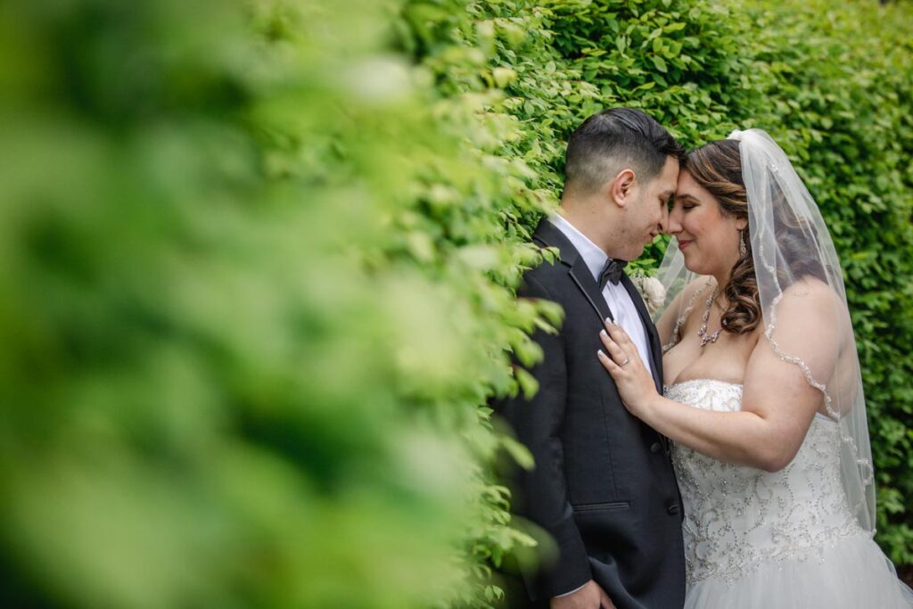 groom & bride at The Mill Lakeside Manor, Spring Lake, New Jersey