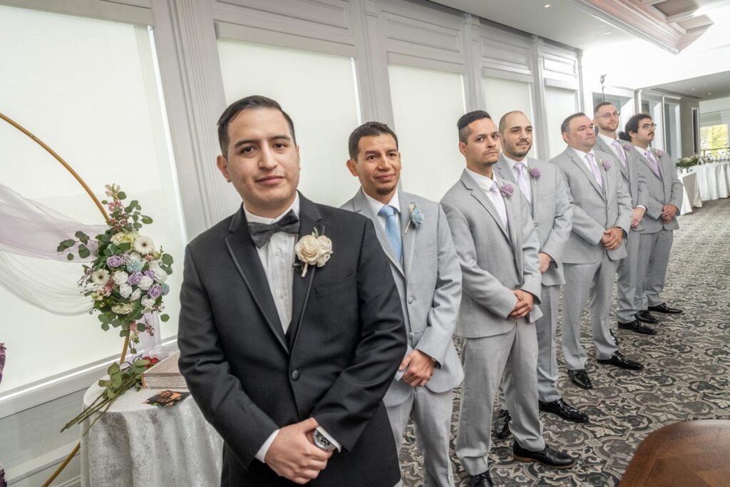 groom waiting for his bride - The Mill Lakeside Manor, Spring Lake, New Jersey
