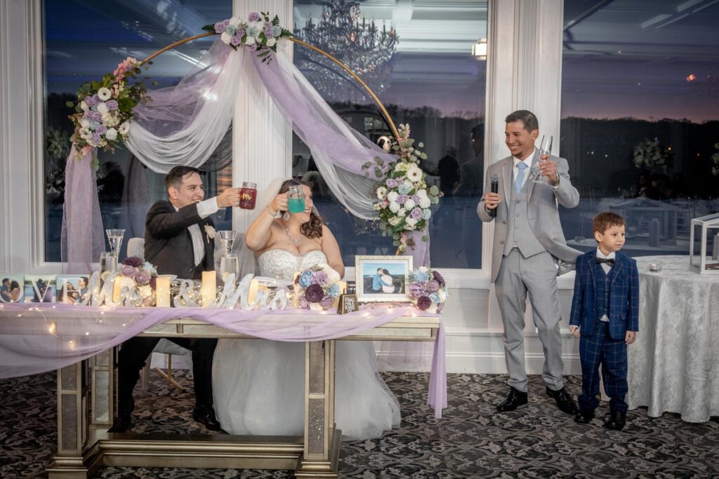 bride and groom drinking - The Royal Manor, Garfield