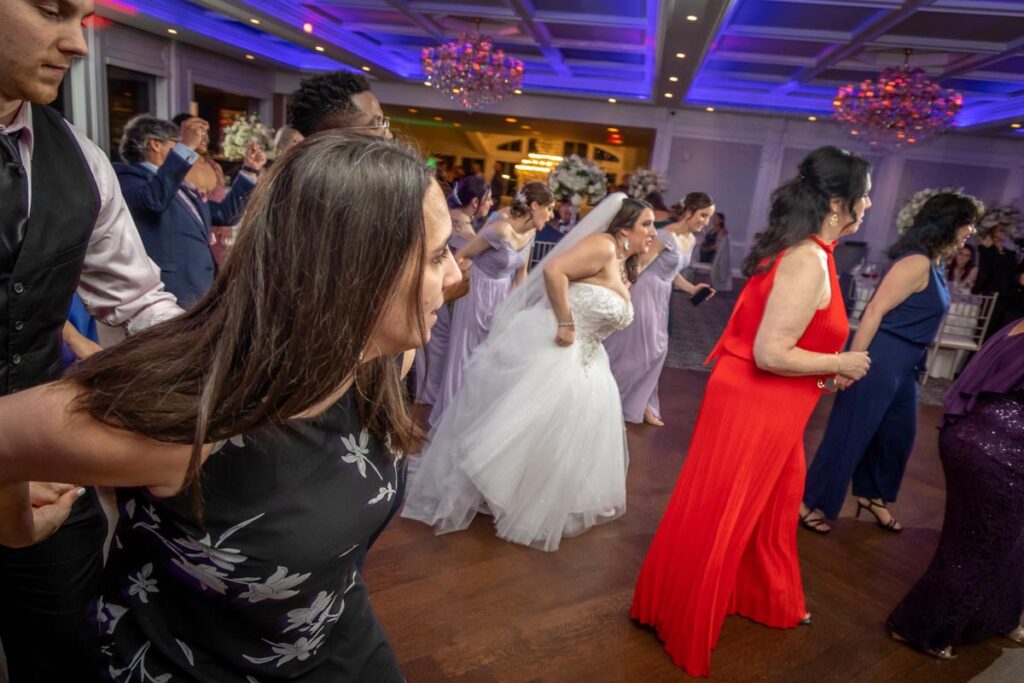 Guests and bride dancing, The Mill Lakeside Manor
