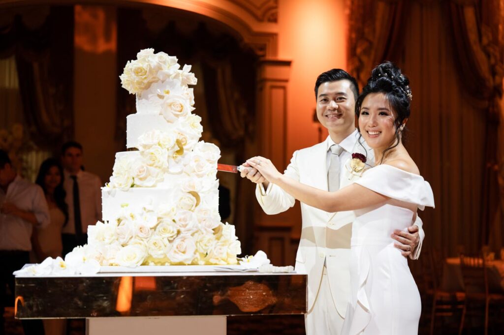 Wedding couple at The Legacy Castle, Pompton Plains, NJ