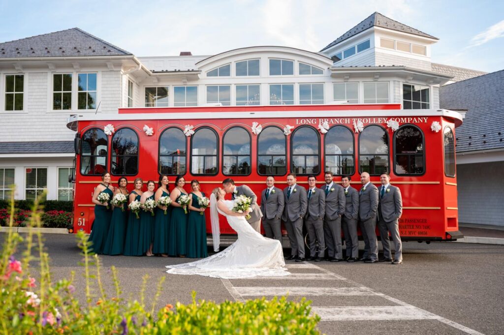 Newlyweds with their friends at The Royal Manor, Garfield