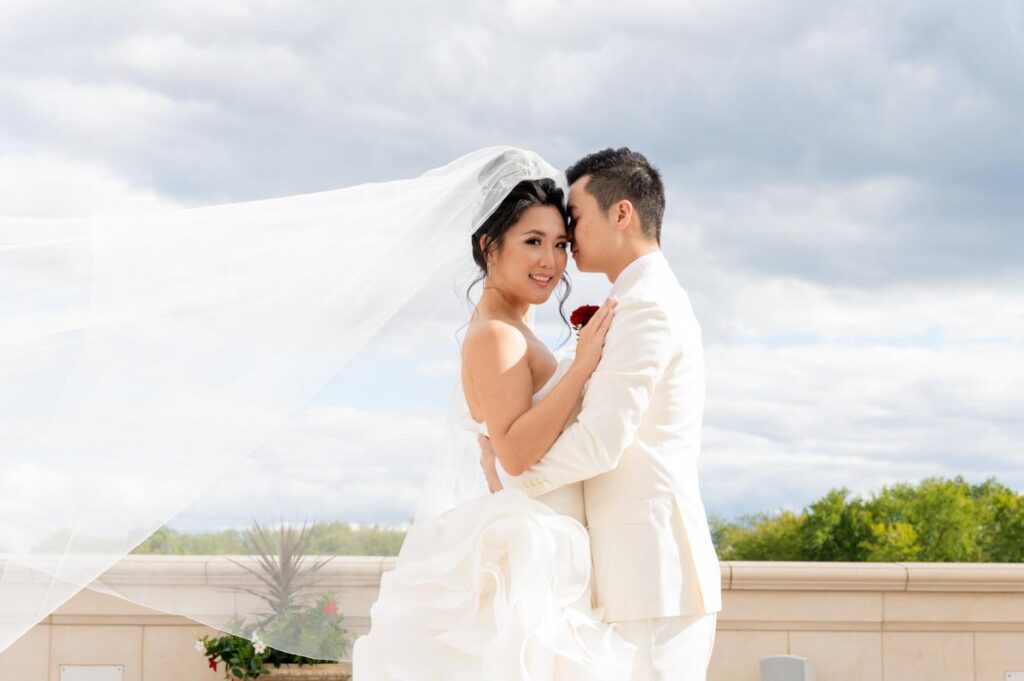 Wedding couple at The Legacy Castle, Pompton Plains, New Jersey