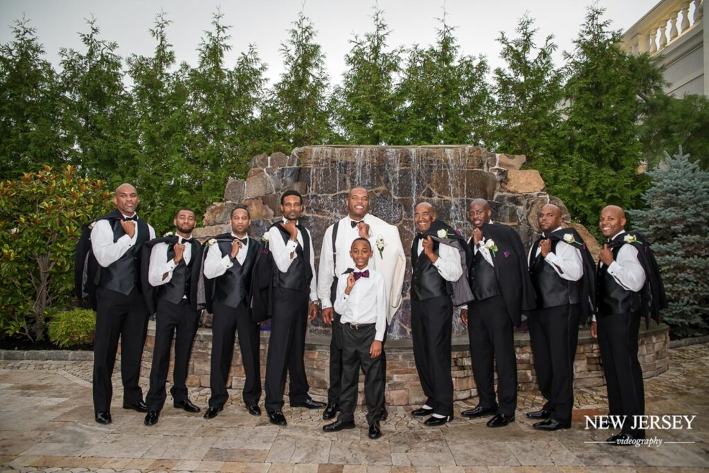 groom and his guests at The Royal Manor, Garfield