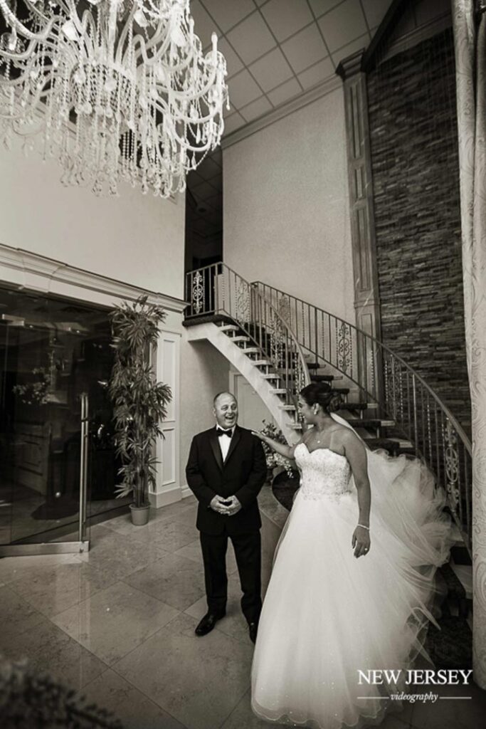 bw photo of a Wedding couple at The Royal Manor, Garfield, New Jersey