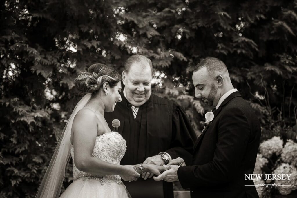 black and white photo of a Marriage couple at The Royal Manor, Garfield, New Jersey