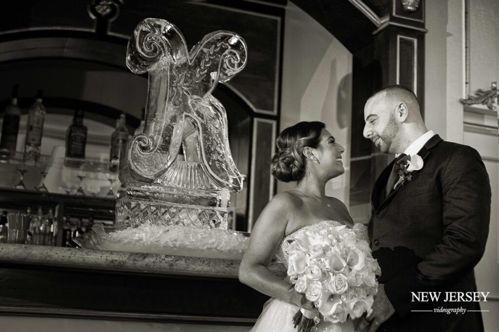 black and white picture of a Marriage couple at The Royal Manor, Garfield, New Jersey