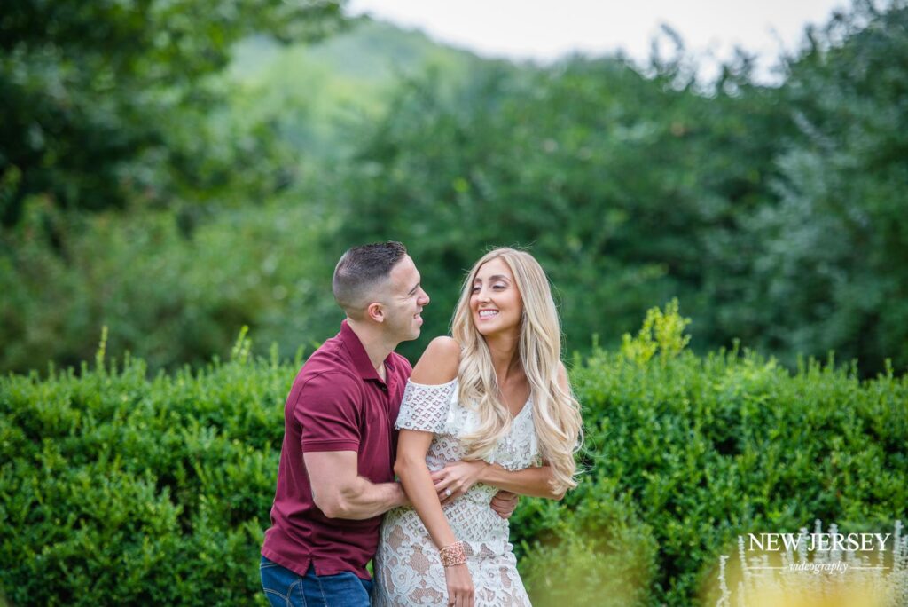 engagement photoshoot in the garden