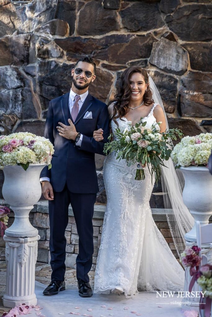 groom and bride at The Royal Manor, Garfield, NJ