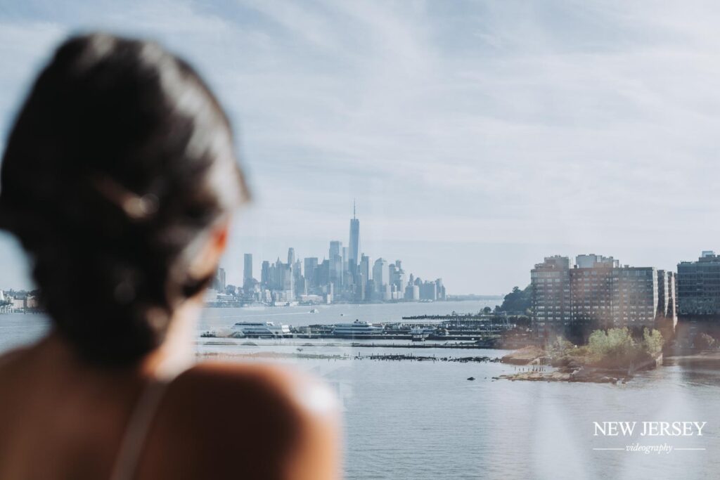 bride's looking at the city