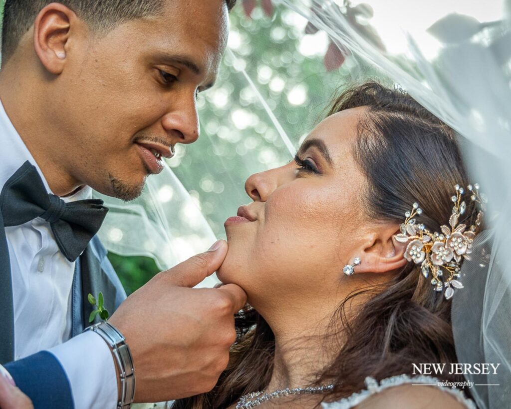 bride and groom at The Royal Manor, Garfield, New Jersey