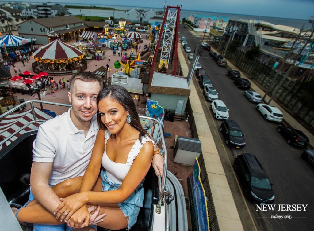 Romantic engagement photo of a couple in New Jersey