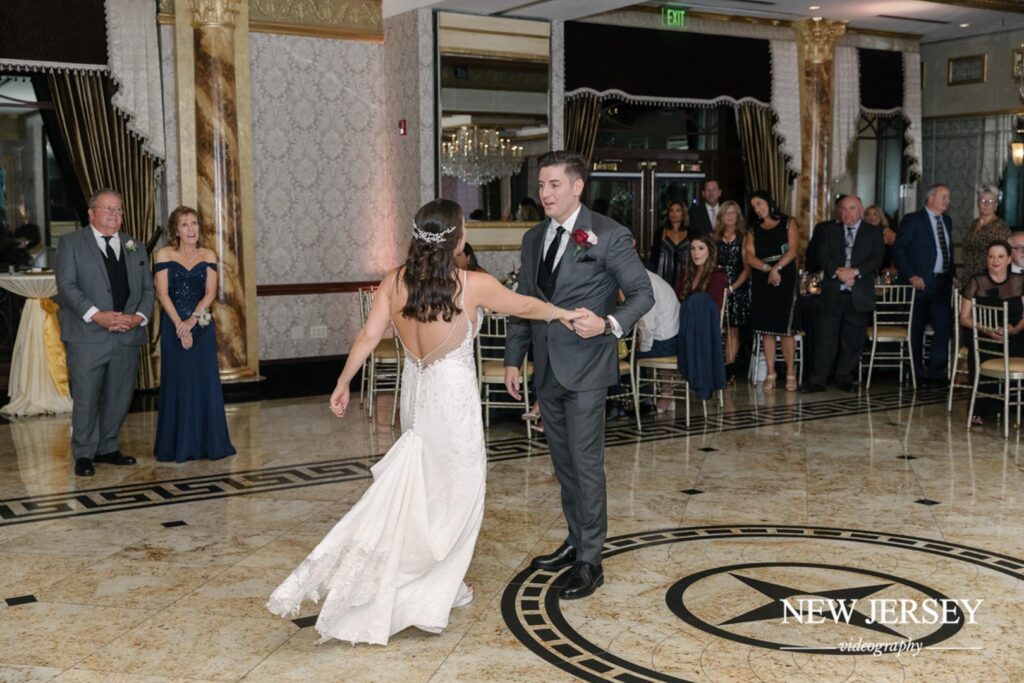 wedding couple dancing at Seasons Catering, Township of Washington, NJ