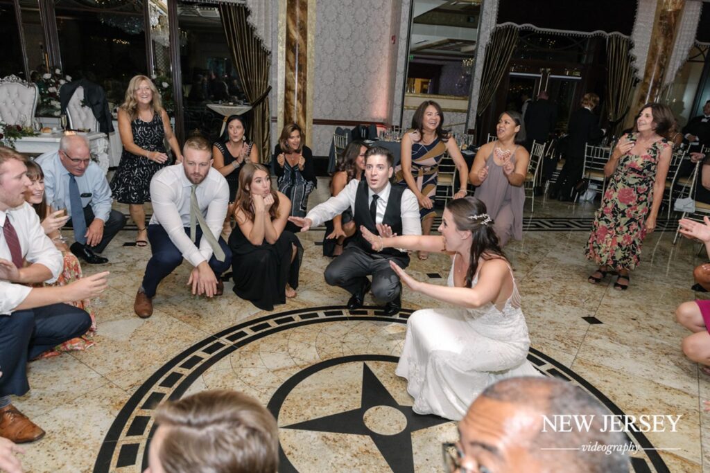 bride and guests dancing at Seasons Catering, Township of Washington, NJ