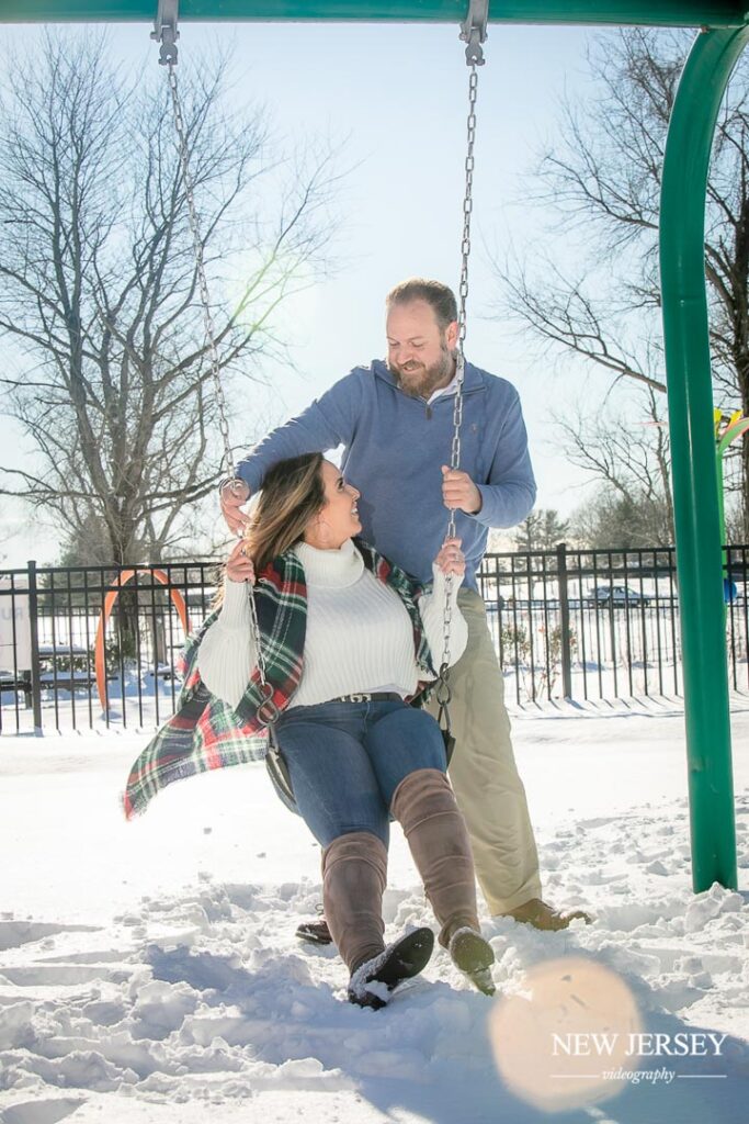 engagement photoshoot in winter