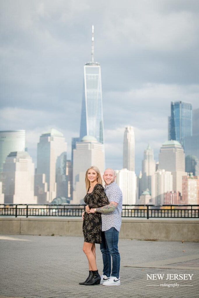 Engaged couple sharing a candid moment