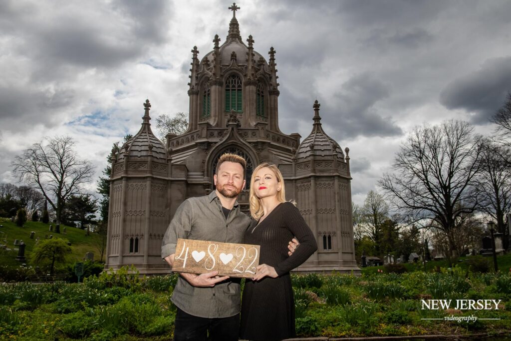 Engagement photo of a couple in New Jersey